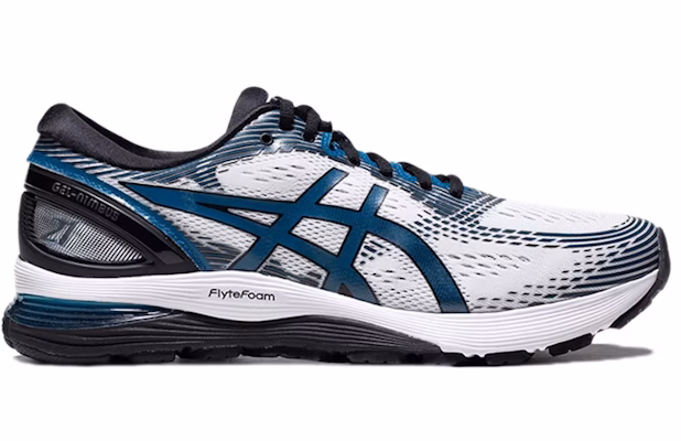亚瑟士 Gel Nimbus 21 2E 宽鞋 '白色深蓝宝石' 1011A172-100 Order 亚瑟士 Gel Nimbus 21 2E 宽鞋 '白色深蓝宝石' 1011A172-100