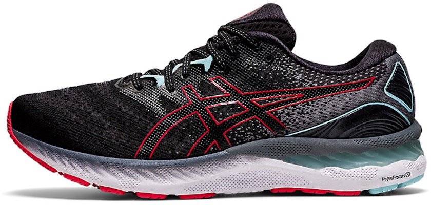 ASICS Gel Nimbus 23 2E Wide 'Black Electric Red' 1011B006-007 Buy ASICS Gel Nimbus 23 2E Wide 'Black Electric Red' 1011B006-007