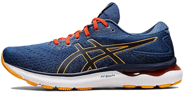 Asics GEL-Nimbus 24 舒適 耐磨 低筒 跑步鞋 男款 深藍黃 Buy Asics GEL-Nimbus 24 舒適 耐磨 低筒 跑步鞋 男款 深藍黃