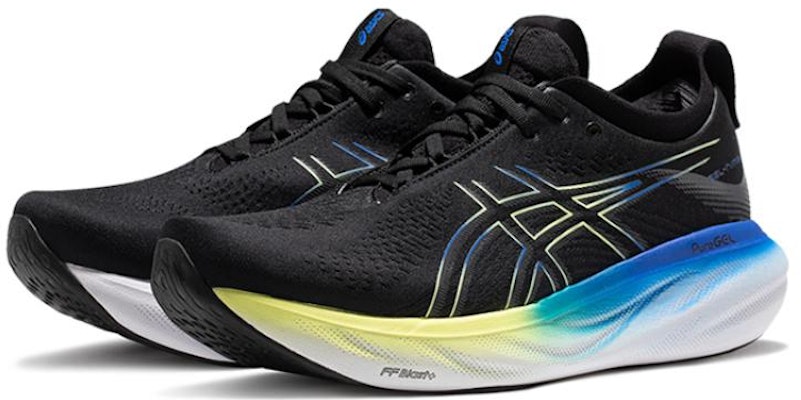 ASICS Gel Nimbus 25 4E Wide 'Black Glow Yellow' 1011B618-004 Order ASICS Gel Nimbus 25 4E Wide 'Black Glow Yellow' 1011B618-004