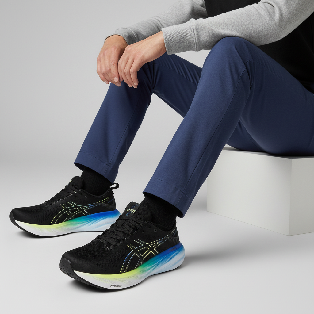 Order ASICS Gel Nimbus 25 'Hitam Glow Biru' 1011B547-004