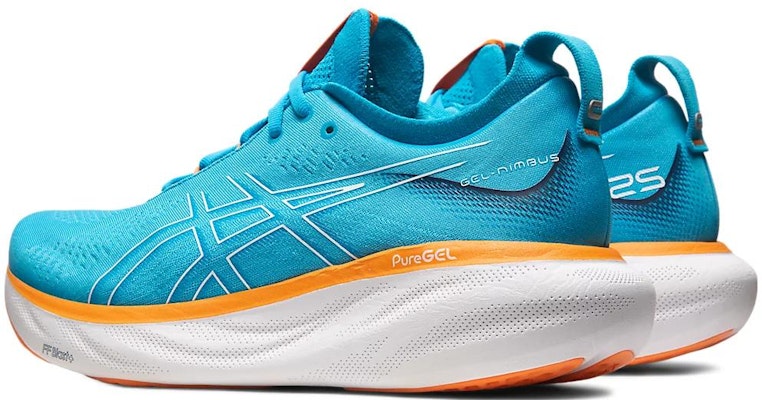 ASICS Gel Nimbus 25 Wide 'Island Blue Sun Peach' Pria/Wanita Running 1011B625-400 Shop ASICS Gel Nimbus 25 Wide 'Island Blue Sun Peach' Pria/Wanita Running 1011B625-400
