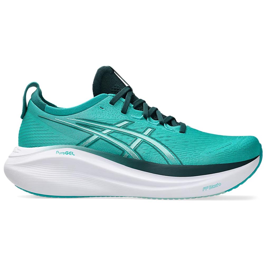 Shop ASICS Gel-Nimbus 27 波浪藍綠色款 1011B958-400