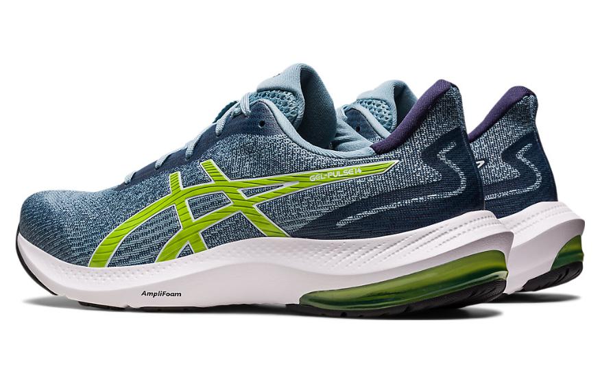 Shop ASICS Gel Pulse 14 '浅钢青柠' 1011B491-405