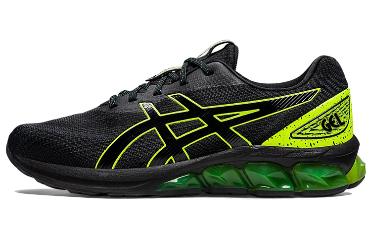 アシックス ゲルクォンタム180 7 「黒/安全イエロー」 1201A631-004を