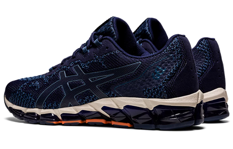 Shop ASICS 亞瑟士 Gel Quantum 360 6 Knit '深藍橙色' 1201A127-400