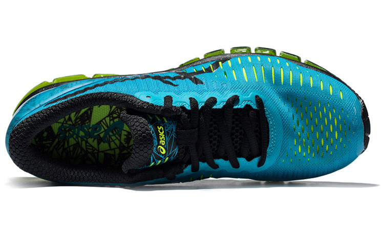 Lookbook ASICS Gel Quantum 360 'Turquoise Flash Yellow' Sepatu Olahraga Wanita. T5J1N-4090