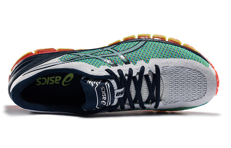 Lookbook ASICS Gel Quantum 360 CM 'Blanco Azul Marino Amarillo Seguridad' T6G1N-0158