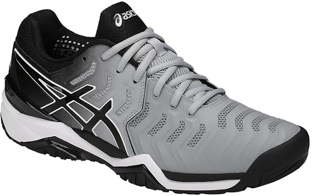 ASICS Gel-Resolution 7 Mid Black White 'Grey' E701Y-9690 Shop ASICS Gel-Resolution 7 Mid Black White 'Grey' E701Y-9690