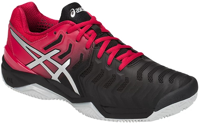 ASICS Gel-Resolution 7 'Clay Black Red' E702Y-001 Shop ASICS Gel-Resolution 7 'Clay Black Red' E702Y-001