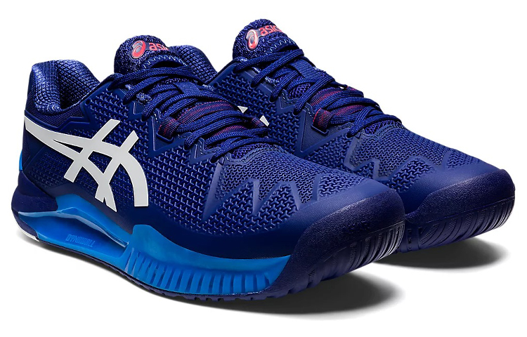 Shop ASICS Gel Resolution 8 2E宽版 '潜水蓝' 1041A113-405