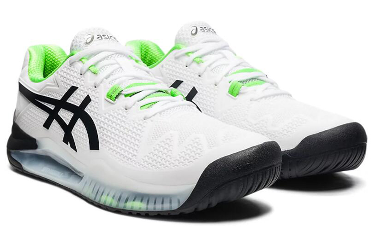 Lookbook ASICS Gel Resolution 8 2E Breit ''Weiß Grün Gecko'' 1041A113-105