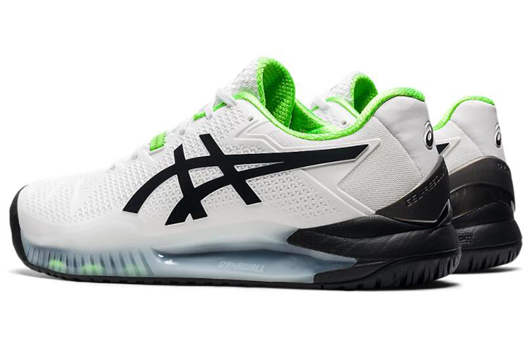 Shop ASICS Gel Resolution 8 2E Breit ''Weiß Grün Gecko'' 1041A113-105