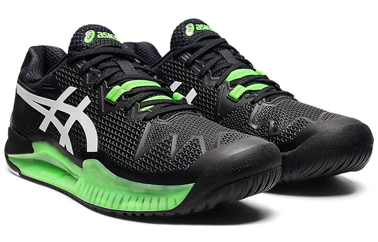 Lookbook ASICS Gel Resolution 8 'Black Green Gecko' 1041A076-003