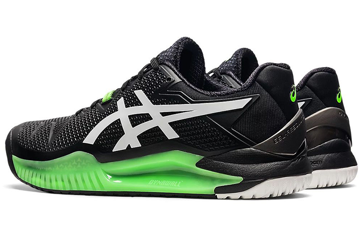 Shop ASICS Gel Resolution 8 'Black Green Gecko' 1041A076-003