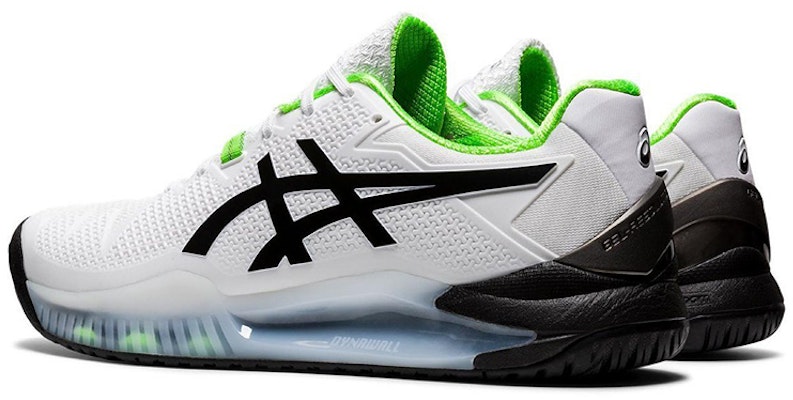 ASICS Gel Resolution 8 '白色绿壁虎'网球鞋 1041A079-105 Shop ASICS Gel Resolution 8 '白色绿壁虎'网球鞋 1041A079-105
