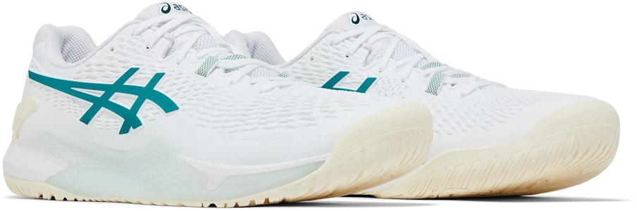 ASICS Gel Resolution 9 'Putih Pitch Hijau' 1041A435-101 Cheap ASICS Gel Resolution 9 'Putih Pitch Hijau' 1041A435-101