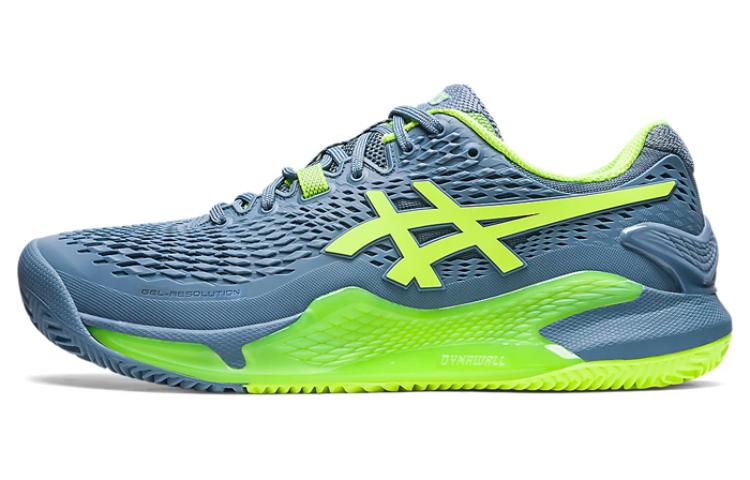 Buy ASICS Gel Resolution 9 Clay '钢蓝色 危险绿色'网球鞋 1041A375-400