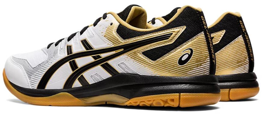 아식스 젤-로켓 9 블랙/골드 '화이트' (Asics Gel-Rocket 9 Black/Gold 'White') 1073A014-100 Lookbook 아식스 젤-로켓 9 블랙/골드 '화이트' (Asics Gel-Rocket 9 Black/Gold 'White') 1073A014-100