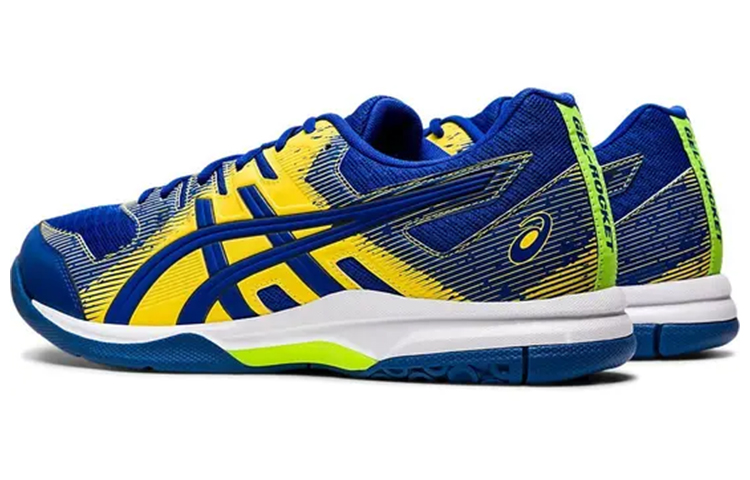 Shop 亞瑟士 (ASICS) Gel Rocket 9 '藍色炫目黃' 1071A030-401