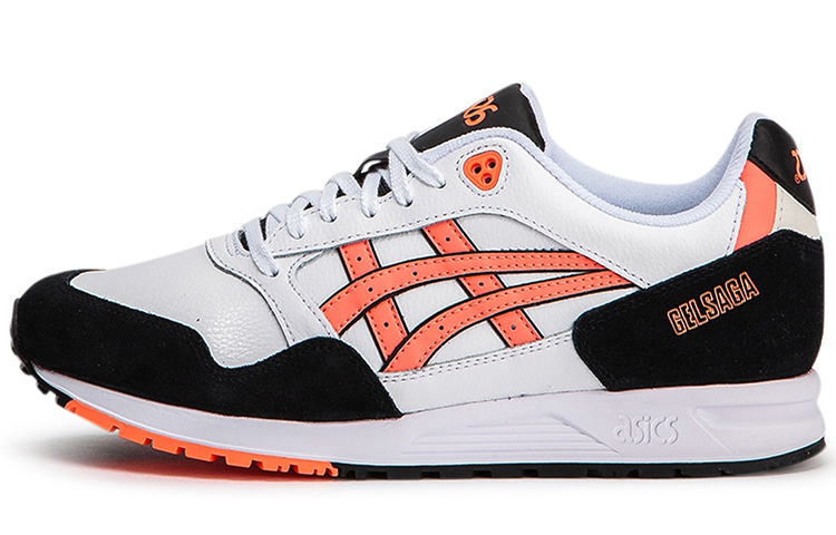 Buy Asics Gel-Saga 舒適運動 防滑減震 低筒 跑步鞋 男女皆宜 白黑橙拼色