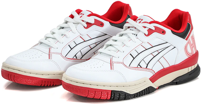 ASICS GEL-SPOTLYTE LOW Kasut Retro Bola Keranjang Putih Merah Unisex Limited 'Chicago' 1203A233-100 Lookbook ASICS GEL-SPOTLYTE LOW Kasut Retro Bola Keranjang Putih Merah Unisex Limited 'Chicago' 1203A233-100