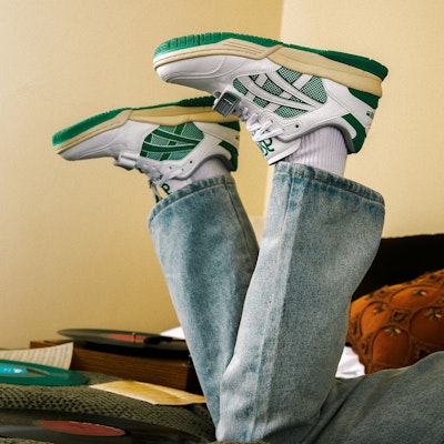 亚瑟士Gel Spotlyte V2低帮‘白绿’运动鞋 1203A258-101 2
