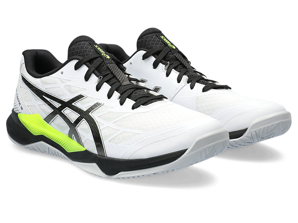 Lookbook ASICS Gel Tactic 12 2E Wide 'Putih Gunmetal Volt' 1073A059-101