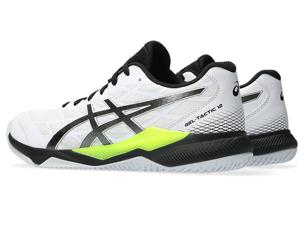 Shop ASICS Gel Tactic 12 2E Wide 'Putih Gunmetal Volt' 1073A059-101