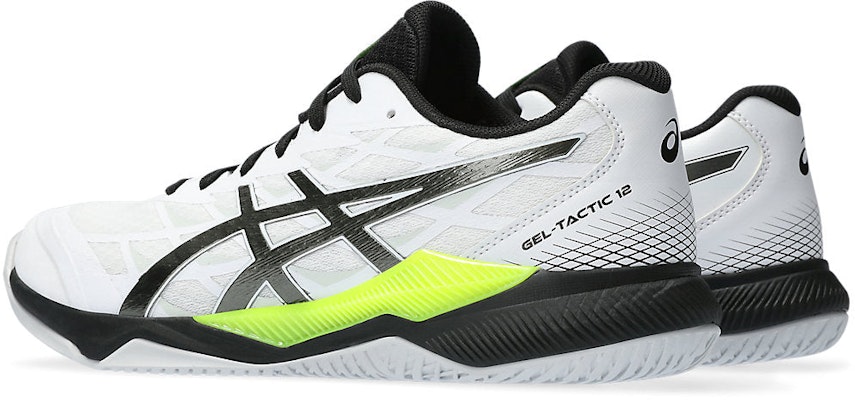 ASICS Gel Tactic 12 2E Wide 'Putih Gunmetal Volt' 1073A059-101 Shop ASICS Gel Tactic 12 2E Wide 'Putih Gunmetal Volt' 1073A059-101