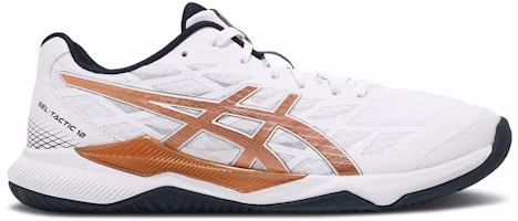 ASICS Gel Tactic 12 2E Wide 'White Pure Bronze' 1073A071-101 ASICS Gel Tactic 12 2E Wide 'White Pure Bronze' 1073A071-101