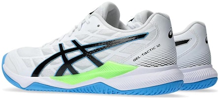 亚瑟士Gel Tactic 12白蓝青绿色运动鞋 1071A090-102 Lookbook 亚瑟士Gel Tactic 12白蓝青绿色运动鞋 1071A090-102