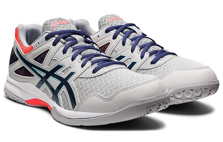 Lookbook アシックス ゲルタスク2 「グレーシャーグレー/サンライズレッド」 1071A037-960