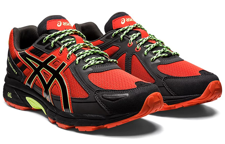 Lookbook Gel-Venture 6 越野 耐磨 低筒 跑步鞋 男女合穿 黑紅色