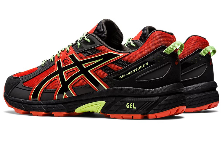 Shop Gel-Venture 6 越野 耐磨 低筒 跑步鞋 男女合穿 黑紅色