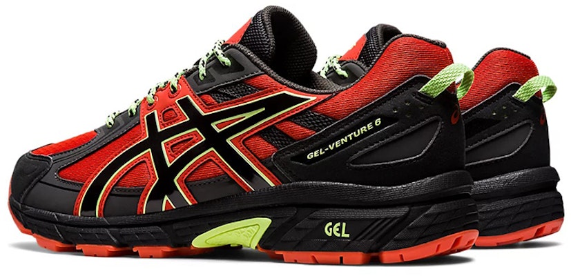 Gel-Venture 6 越野 耐磨 低筒 跑步鞋 男女合穿 黑紅色 Shop Gel-Venture 6 越野 耐磨 低筒 跑步鞋 男女合穿 黑紅色