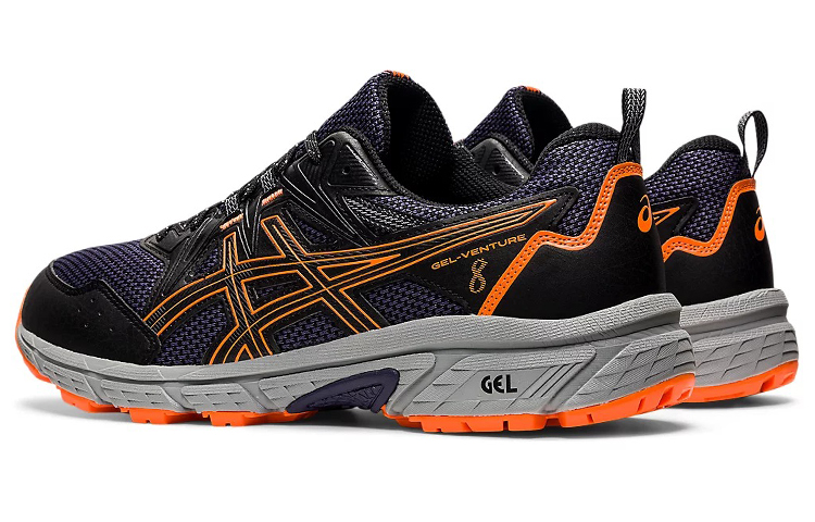ASICS Gel Venture 8 4E Wide 'Black Shocking Orange' 圖 4