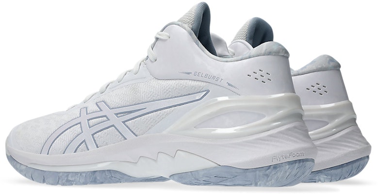 ASICS GELBURST 28 Basketball Shoes White/Grey Blue 1063A100-100 Lookbook ASICS GELBURST 28 Basketball Shoes White/Grey Blue 1063A100-100