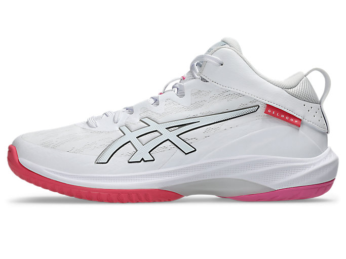 Cheap ASICS GELHOOP V17 Standard Basketball Shoes. White/Pink Cameo 1063A096-105