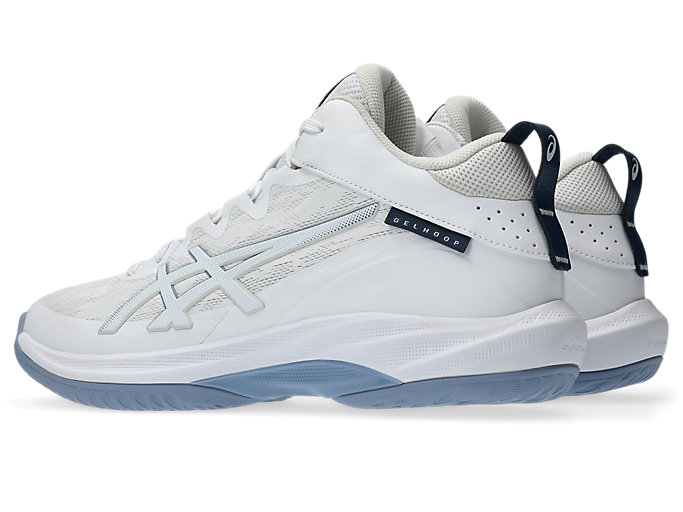 Lookbook ASICS GELHOOP V17 標準版籃球鞋 白/靜靛 1063A096-106