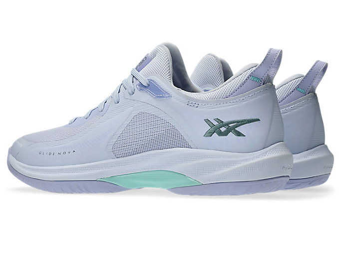 Lookbook ASICS Glide Nova FF 4 藍漸層/霧松綠籃球鞋 1063A105-403
