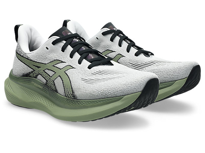 Order ASICS Glideride Max 2 Breed Hardloopschoenen Wit/Mos 1011C155-100