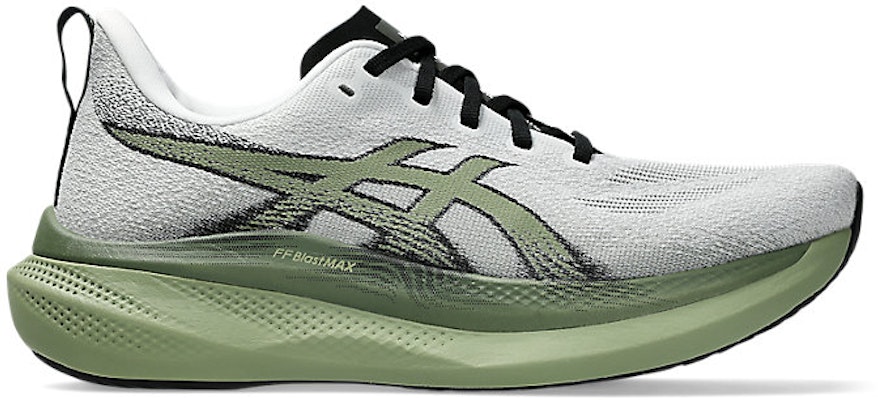 ASICS Glideride Max 2 Breed Hardloopschoenen Wit/Mos 1011C155-100 Cheap ASICS Glideride Max 2 Breed Hardloopschoenen Wit/Mos 1011C155-100