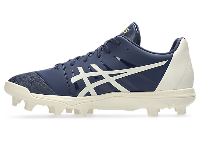 Shop ASICS Goldstage Fang Baseball Chaussures à Crampons Peacoat/Birch 1121A067-400