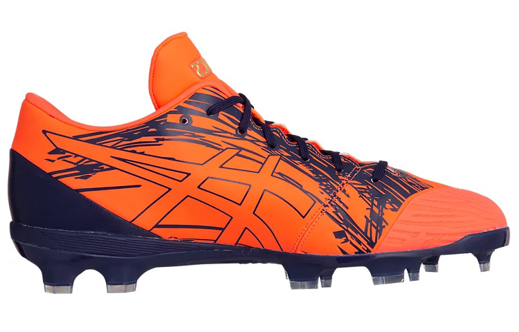 Order ASICS Goldstage MA-S 'Navy Orange' Sepatu Softball Kasual Pria. 1121A050-701