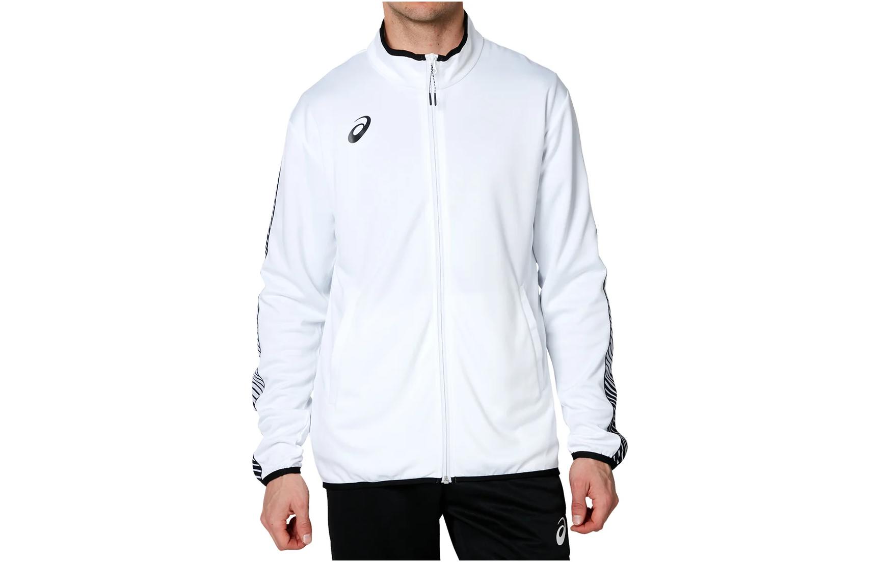 ASICS Graphic Print Zip-Up Jacket White 2031D904-400