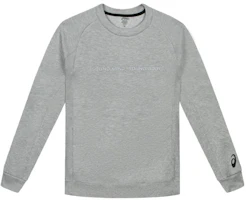 ASICS Gray Crewneck Logo Sweatshirt - Casual Warm Long Sleeve Top 2031D735-020 ASICS Gray Crewneck Logo Sweatshirt - Casual Warm Long Sleeve Top 2031D735-020