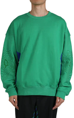 ASICS Green Colorblock Printed Crewneck Oversized Sweatshirt Unisex 2203A297-300 Buy ASICS Green Colorblock Printed Crewneck Oversized Sweatshirt Unisex 2203A297-300