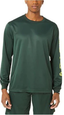 ASICS Green Crewneck Pullover Sweatshirt with Graphic Print 2063A329-300 Buy ASICS Green Crewneck Pullover Sweatshirt with Graphic Print 2063A329-300