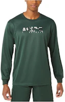 ASICS Green Long-Sleeve Crewneck Sweatshirt with Lettering Design 2063A330-300 ASICS Green Long-Sleeve Crewneck Sweatshirt with Lettering Design 2063A330-300